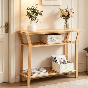 Revistero Minimalista de Bambú Ecológico con Diseño de Mesa Consola y Accesorios para Tapa/Cuchara - Venta al por Mayor - Product Image 6