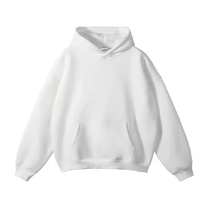 <b>Men's</b> Oversized Hooded <b>Sweatshirt</b> Solid <b>Orange</b> Cotton French Terry Casual Autumn Wear Pocket Design Regular Fit - Product Image 6