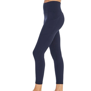 High Waist Stretchable Anti-Bacterial Ankle-Length Yoga Fitness Activewear <b>Tummy</b> <b>Control</b> Breathable Women Leggings Spandex/Nylon - Product Image 3