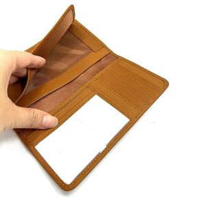 Travel Ready Men Leather Short <b>Slim</b> Lightweight Vintage Polyester Profile Organized Card Holders Secure Bill <b>Storage</b> Smooth - Product Image 5