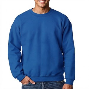 Sweat-shirt pour homme de qualité export, bleu royal, col rond, coupe ample, en molleton, manches longues, décontracté, streetwear d'hiver - Product Image 1