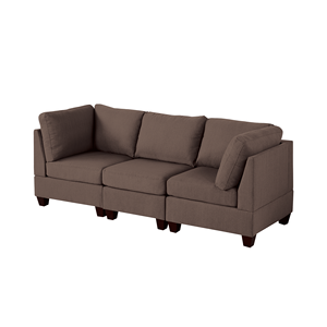 Juego de sofás modulares para sala de estar de 3 piezas en café negro - Product Image 6