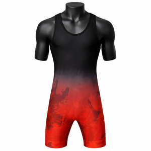 Wholesale Custom Design <b>Wrestling</b> <b>Singlet</b> with Drawstring Closure Single Piece Polyester/Nylon Anti-Bacterial - Product Image 1