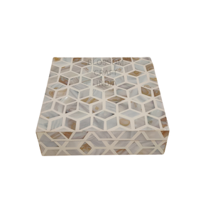 Exquisita Caja Decorativa con Incrustaciones de Hueso, Organizador de Almacenamiento de Madera Hecho a Mano de Primera Calidad, Elegante Accesorio de Lujo para el Hogar - Product Image 5