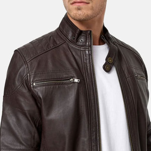 Winter Use Zipper Fashion Leather Winter <b>Jacket</b> For Online Sale Custom Logo Made <b>Men</b> Genuine Leather <b>Jackets</b> In <b>Cheap</b> Price - Product Image 5