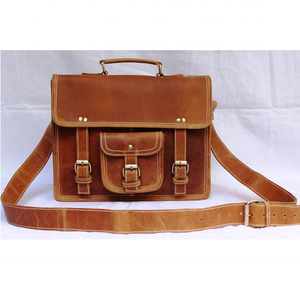 Sac à bandoulière vintage en cuir véritable pour ordinateur portable, sac à bandoulière durable et étanche pour hommes - Product Image 6