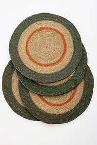 Natural Fiber Braided <b>Round</b> <b>Placemats</b> Handmade Table Decor Bohemian Braided <b>Round</b> <b>Placemat</b> Set Handmade Home Decor Farmhouse - Product Image 1