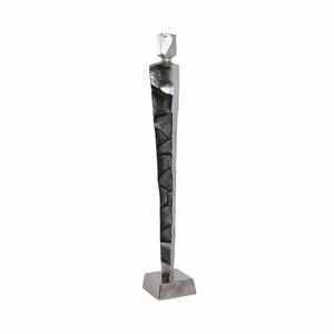 Sculpture géométrique moderne en métal, figurine 32x5x5 pouces, art fait main, décoration de sol, salon - Product Image 5