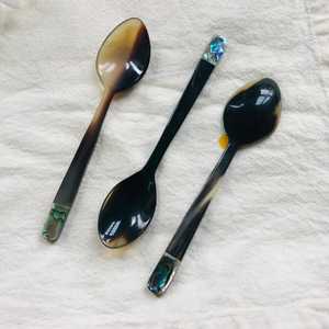 Cuchara Ovalada de Cuerno de Búfalo, Pulida, Duradera, Artesanía Natural, Coleccionable, Imitación Antigua - Product Image 1