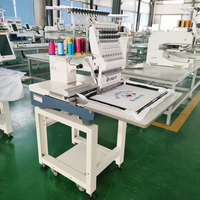 Nouvelle machine à broder informatisée à tête unique avec grande zone de travail de 500/800/1200 mm, moteur à 12/15 aiguilles pour la couture de logos sur casquettes et chemises