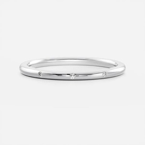 14k Solid Yellow Gold Diamond <b>Ring</b> Round Brilliant Lab Grown Diamond Band <b>Stacking</b> <b>Ring</b> Wedding Band Bridal Matching <b>Ring</b> - Product Image 5