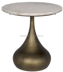 Gran oferta, nuevo diseño, mesa auxiliar dorada, mesa auxiliar redonda moderna de acero inoxidable dorado, mesa de Metal decorativa para el hogar, venta al por mayor - Product Image 6