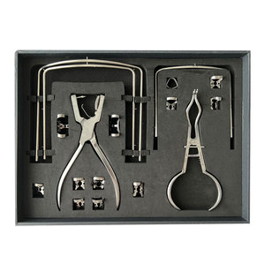 Premium Dental Rubber Dam Kit with Stainless Steel Isolation Instruments Rubber Dam <b>Frame</b> Punch <b>Clamp</b> Forceps Assorted <b>Clamps</b> - Product Image 4