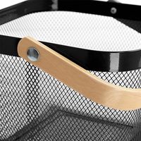 Conjunto de Cestos de Armazenamento de Ferro - Cestos Decorativos de Metal Luxuosos com Suporte e Base para Uso em Garagem, Design Multifuncional