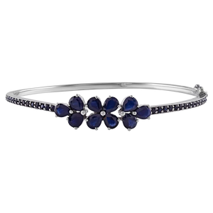 กำไลข้อมือไพลินสีน้ำเงิน เงินแท้ 92.5 รุ่น KLSB-20371 - Product Image 1