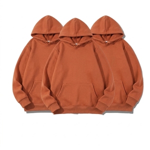 Sweat-shirts à capuche streetwear surdimensionnés personnalisés pour hommes, 430 g/m² épais, pull-over avec broderie 3D et imprimé renard argenté en fausse fourrure - Product Image 4