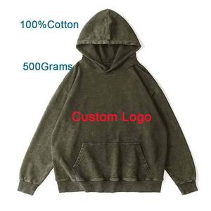 Sudadera con Capucha de Algodón 100% para Hombre, Estilo Heavyweight, Térmica, Personalizada, Nueva Colección, Alta Calidad, Lavado Ácido - Product Image 2