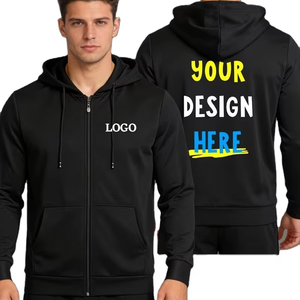 Men's Custom Plus Size Quarter-Pullover Hoodie 100% Cotton Winter Thin Style Quick Dry Breathable Eco-Friendly Anti-Pilling - Product Image 1