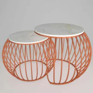 Tables gigognes de luxe, modernes et créatives, en métal, de qualité supérieure, aux couleurs uniques et différentes, écologiques, pour la maison et les hôtels. - Product Image 6