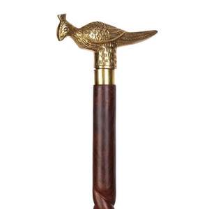 Bâton de marche vintage en bois, bâton de randonnée réglable, canne en bois sculpté avec embout en caoutchouc pour usage extérieur - Product Image 6