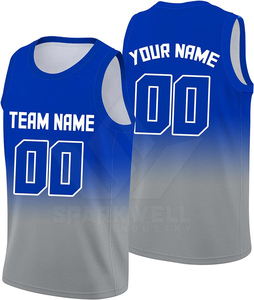 Maillot de basket-ball personnalisé, vert sarcelle et violet, sans manches, en maille, dégradé, sublimé, avec nom et numéro de l'équipe, uniforme adulte - Product Image 4