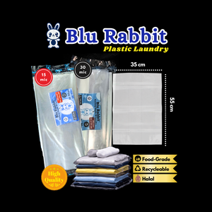 ถุงซักผ้าพลาสติก PP โพลีโพรพิลีน ขนาดเล็ก 35 x 55 ซม. หนา 30 ไมครอน ใช้ซ้ำได้ ผลิตในอินโดนีเซีย - Product Image 2