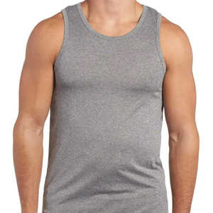 เสื้อกล้ามถักสำหรับผู้ชาย ผ้าฝ้าย 100% ราคาโรงงานโดยตรง สวมใส่สบาย เสื้อฤดูร้อนลำลอง เสื้อกีฬา เสื้อออกกำลังกาย - Product Image 6