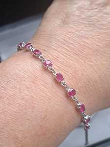 Sterling Silver <b>Ruby</b> Bracelet Handmade Gemstone Jewelry Elegant Design For Women Wholesale Export - Product Image 6