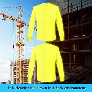 Chemises de travail réfléchissantes à manches longues pour hommes, très demandées, avec poche avant, pour la construction - Product Image 2