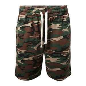 Pantalones Cortos Cargo de Camuflaje de Algodón para Hombre, Cintura Elástica, Estilo Casual de Verano, con Múltiples Bolsillos, Estampado de Camuflaje, Venta al Por Mayor - Product Image 1