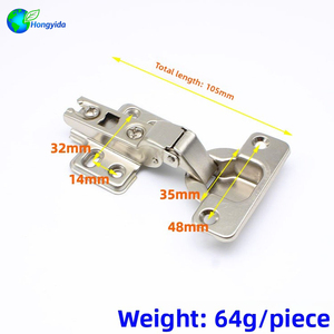 Iron 35mm Thickened Nickel Plated Springless Self-Closing New Chinese Style Furniture <strong>Hinge</strong> For Cabinet And Wardrobe Butt <strong>Hinge</strong> - Product Image 3