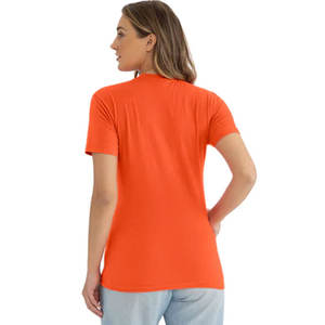 T-shirt pour femme et homme, coupe slim, 100% coton peigné ringspun, jersey fin, haute qualité, orange, style Next Level 3600. - Product Image 5