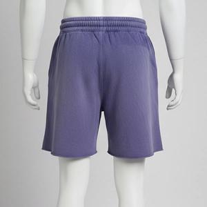 Shorts en jean décontractés pour homme, style streetwear personnalisé, double taille, unis, effet usé, délavé à l'acide, décoloré par le soleil - Product Image 2