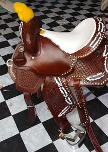 Occidental Cómodo Barril Racing Pleasure Trail Caballo Cuero Sillín Tamaño y Color Personalizado - Product Image 4