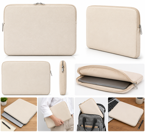 Funda Protectora para Portátil AMANI Simple y Sostenible de Lona Beige para Uso Diario de 11-17 Pulgadas - Product Image 4