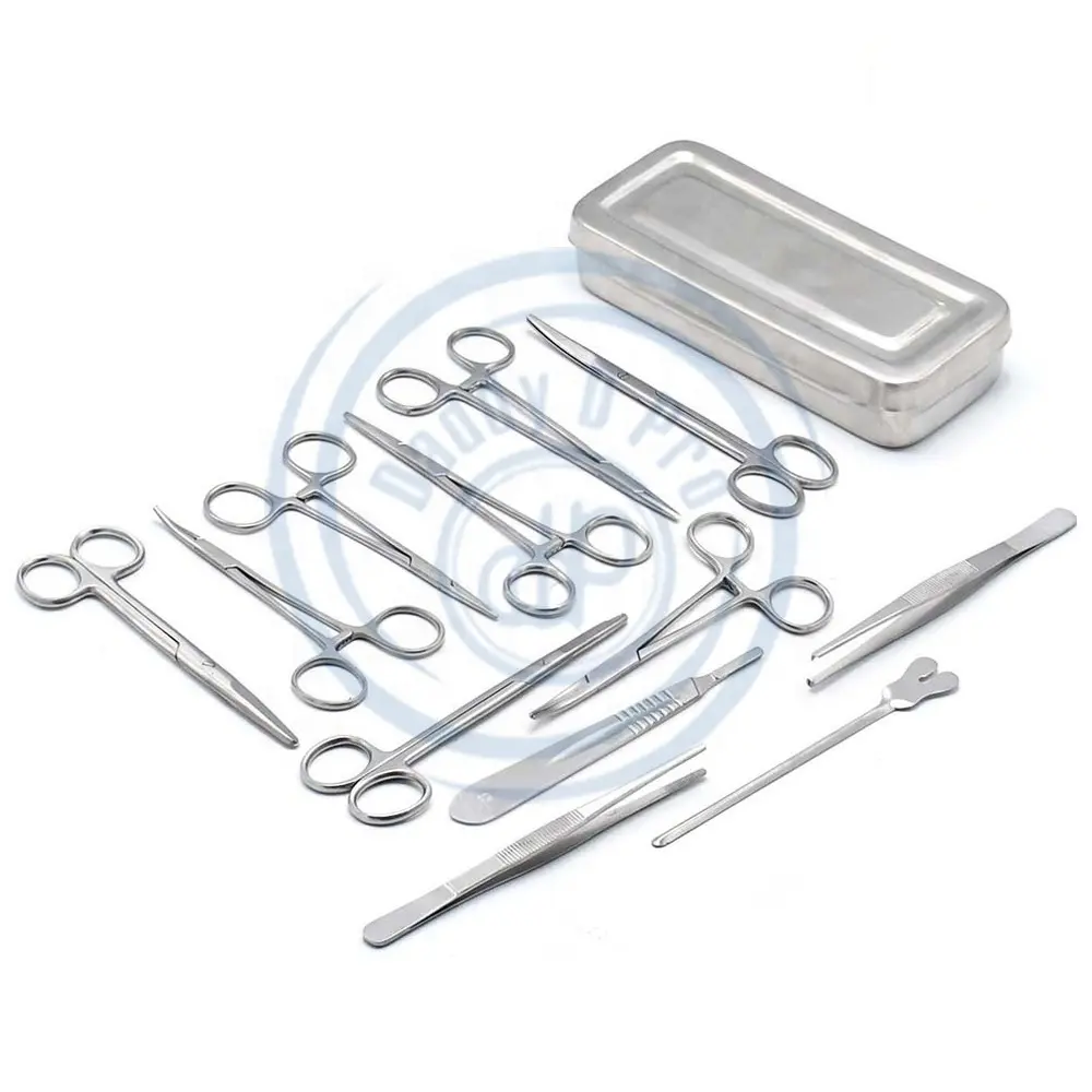 German Standard High Quality Surgical Basic Minor Surgery Instruments Set of 13 Pcs with Box CE & ISO APPROVED BY DADDY D PRO