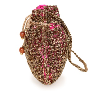 Nueva llegada diseñador hecho a mano con cuentas mujeres embragues monederos bolsos Potli bolsos bandolera moda personalizada al por mayor - Product Image 4