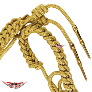 Aiguillette general de hilo metálico trenzado dorado con punta dorada metálica - Product Image 2