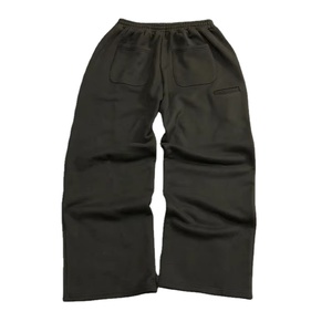 100% coton sueurs personnalisé couleur unie pantalons décontractés Plus polaire pantalons de survêtement mode Corset pantalons hommes pantalons de survêtement - Product Image 3