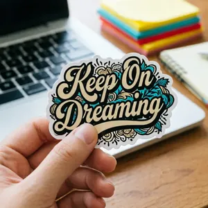 สติกเกอร์ไวนิลแบบกำหนดเองที่เป็นมิตรกับสิ่งแวดล้อมสำหรับบรรจุภัณฑ์ผลิตภัณฑ์ดูแลส่วนบุคคล ทนทาน พร้อมปั๊มทอง - Product Image 2