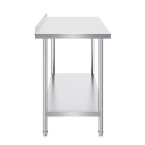 Tavolo da Lavoro Commerciale in Acciaio Inox 48" X 36" con Profondità 24" per Preparazione Alimenti, Banco da Lavoro in Metallo Resistente - Product Image 1