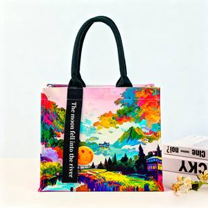 High Quality Customized Printing <b>Women</b> Handbag Souvenir <b>Tote</b> <b>Bag</b> <b>for</b> Daily Shopping Grocery - Product Image 5