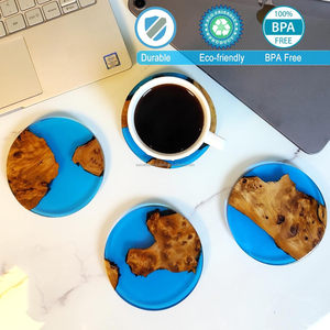 Sous-verre de luxe durable en bois et résine, taille et couleur personnalisables pour la maison, les hôtels et les restaurants - Product Image 4