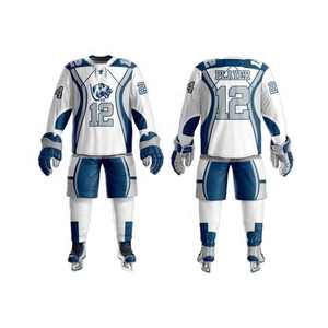 Fabricant pakistanais d'uniformes de hockey sur glace, 100% polyester, antibactérien, respirant, personnalisable, fabriqué au Pakistan, service OEM - Product Image 1