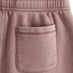 Custom <b>Men's</b> Dusty Pink Fleece <b>Shorts</b> <b>Elastic</b> <b>Waist</b> Drawstring Side Pockets Above Knee Casual Lounge Wear Wholesale Plain <b>Shorts</b> - Product Image 6