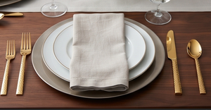 Ensemble de couverts plaqués or avec manches martelées, design moderne, passe au lave-vaisselle, fourchette, couteau, cuillère, vaisselle de table - Product Image 4