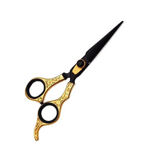 Tijeras de peluquería alemanas de acero inoxidable con acabado pulido, tijeras de metal para peluquería con anillo ajustable y soporte para el dedo. - Product Image 5