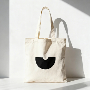 100% Natural Cotton <b>Canvas</b> Lady Vintage Fashion Tote Bag Heavy Duty Reusable <b>Shopper</b> Custom Print OEM Bulk Promotional Eco Bag - Product Image 1