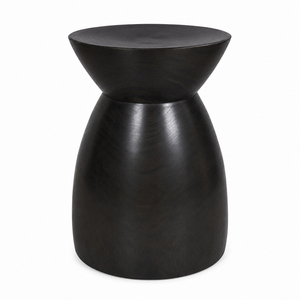 Premium <b>High</b> Quality Black Finish Solid Suar Wood Handmade Multi-Function Hourglass Modern Living Room Accent <b>Stool</b> Side <b>Table</b> - Product Image 1