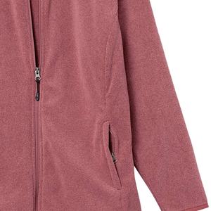 Veste d'hiver mince pour femme en coton polyester avec fermeture éclair complète polaire avec support à manches longues coupe-vent et contraste porter une veste d'extérieur - Product Image 3